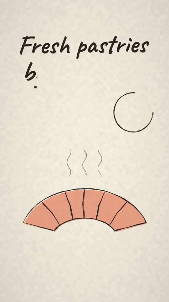 Ad frame: pastries by 7